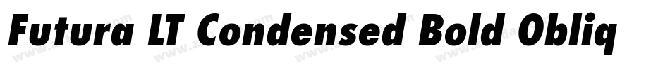 Futura LT Condensed Bold Oblique字体转换
